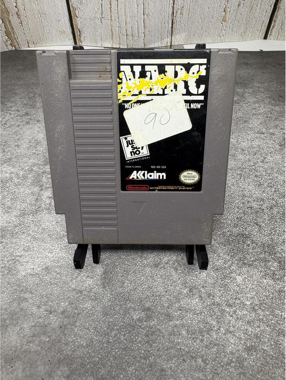 NARC NES Nintendo Cartridge Acclaim 1990 Action Shoot Em Up Drug Bust Arcade